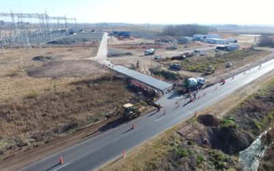 Alcantarilla y calles de hormigon, Obra Transener